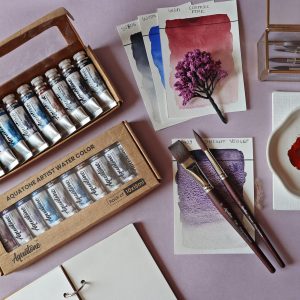 Granulating watercolours